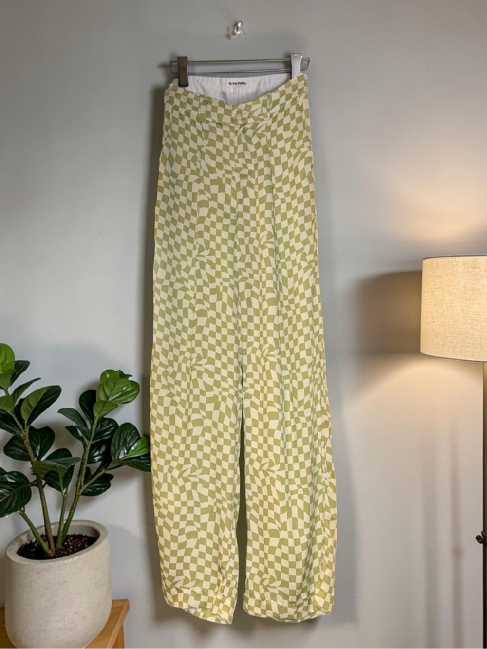 Resa Sasha Checkered Wide Leg Trouser Pants XS - Picture 2 of 5